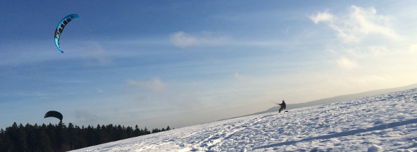 Snowkiten im Harz 